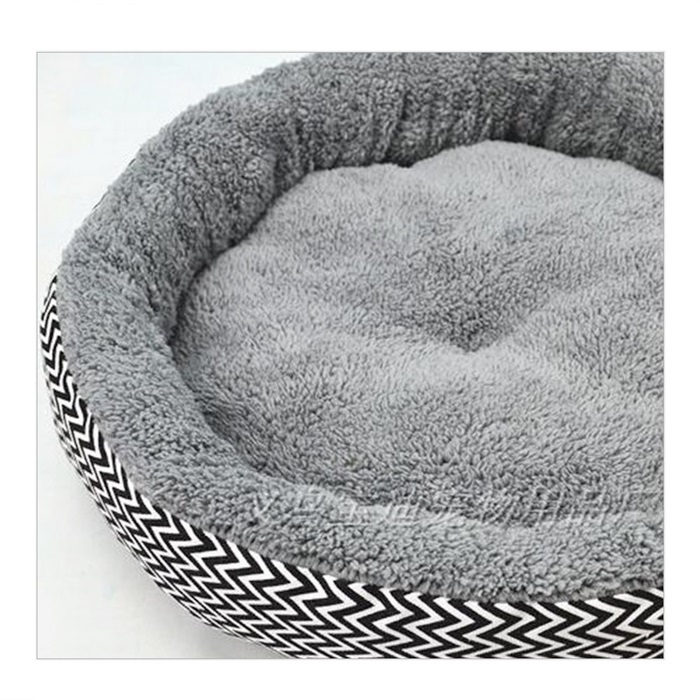 Buy Round Plush Cat Bed Dog House Puppy Cushion Portable Warm Soft